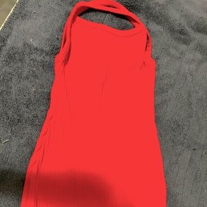Halter Topped Red Mini Dress